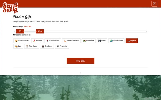 Secret Santa pro Gift Selector